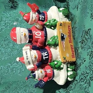 Snowman Bench NFL Patriots EUC